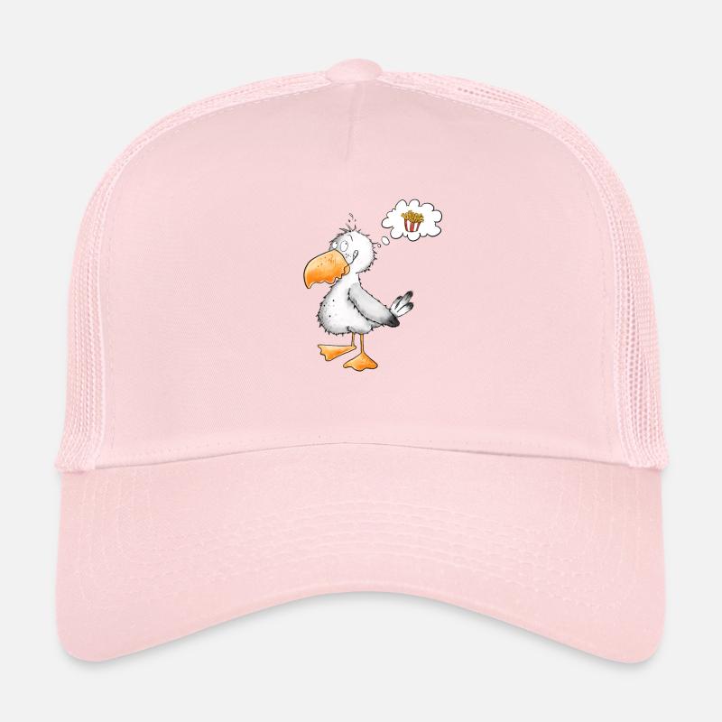 Möwe Will Meer Pommes - Trucker Cap - Hellrosa