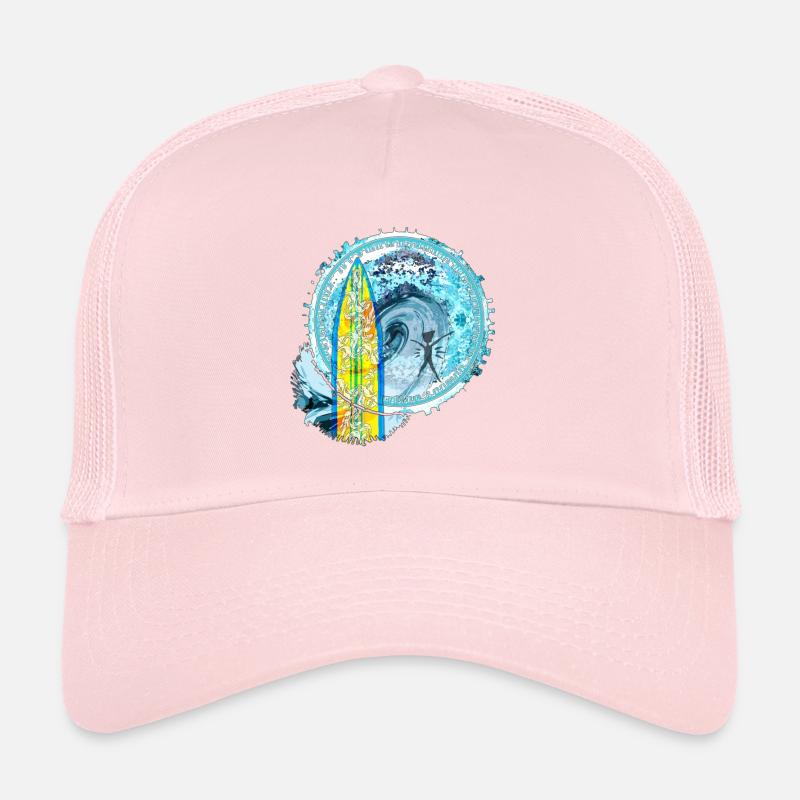 Surf Waves Abstract Art Print Trucker Cap