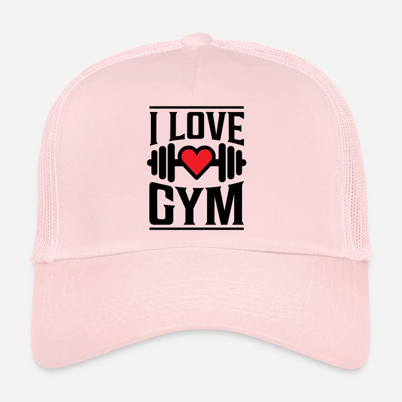 I Love Gym - Trucker Cap - Hellrosa