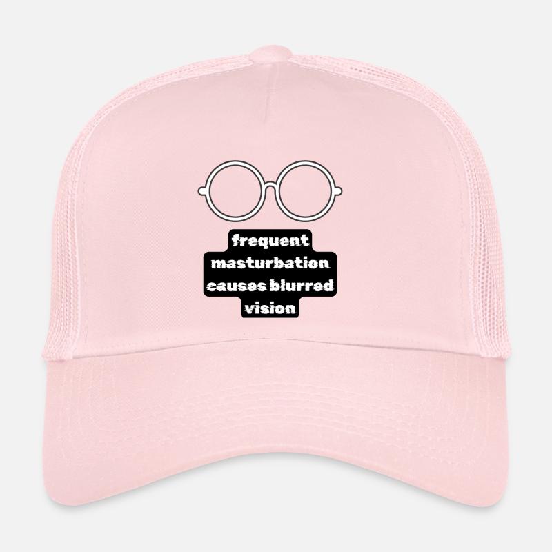 frequent masturbation causes blurred - Trucker Cap - pale pink