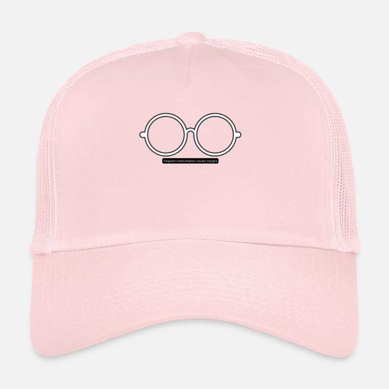 frequent masturbation causes myopia - Trucker Cap - pale pink