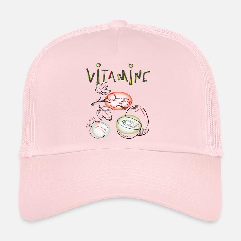 Vitamine, Obst - Trucker Cap - Hellrosa