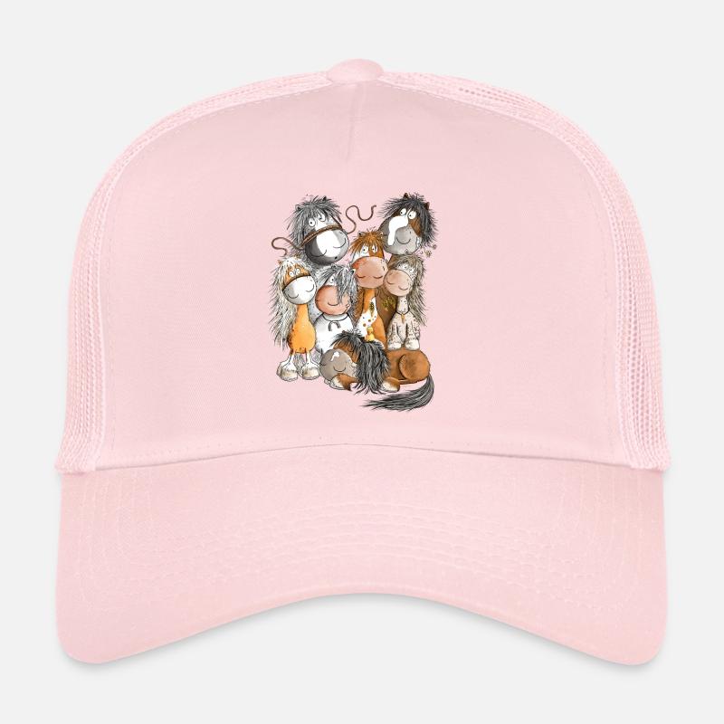 Cheval Pile Chevaux Equipe Troupeau Cheval Casquette trucker 