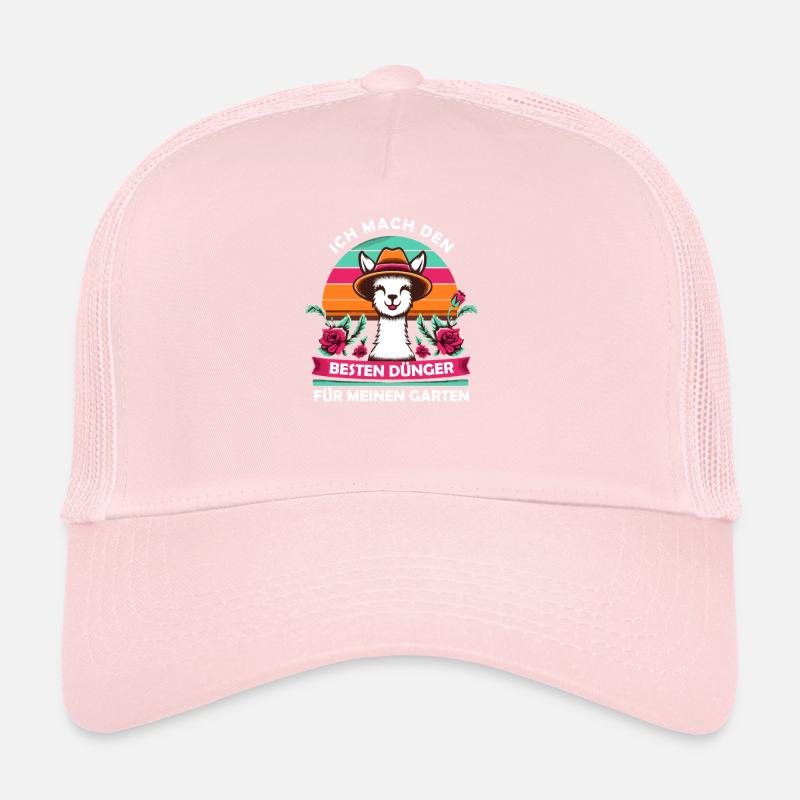 Alpaca make the best fertilizer for my garden - Trucker Cap - pale pink
