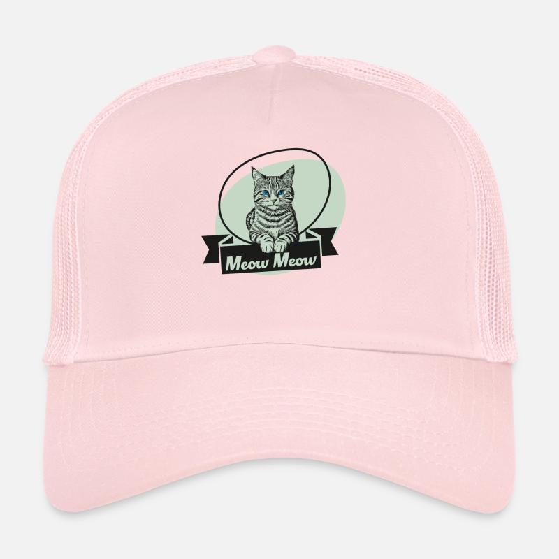 Katze, Miau - Trucker Cap - Hellrosa