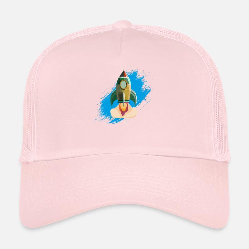 Lancement de la fusée - Casquette trucker - rose pâle