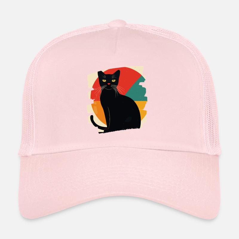 Chat Noir Rétro Casquette trucker 