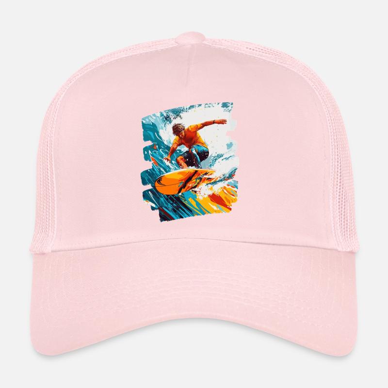 Surfer Surfing Surfboard Surfing Trucker Cap