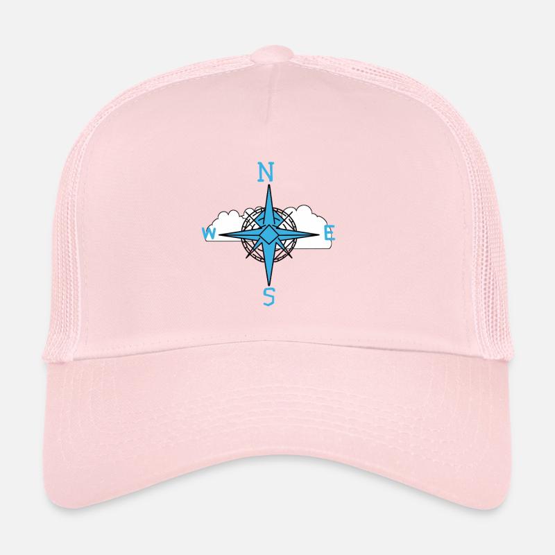 Nuages Ciel Boussole Direction Casquette trucker 