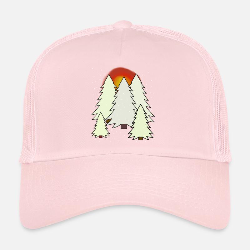 Tree Fir Winter Forest Nature Snow Spruce Trucker Cap