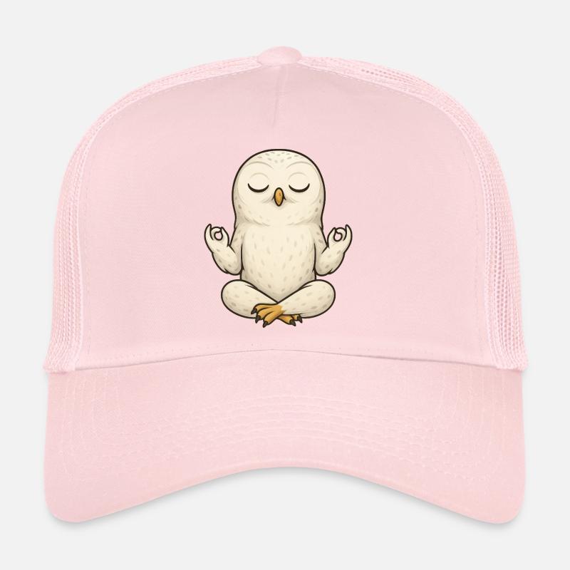 Entspannte Schneeeule Yoga Meditation Relax Chill Trucker Cap