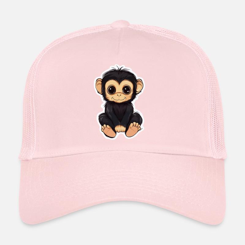 Singe mignon Singe mignon Cadeau pour les fans de singe Casquette trucker 