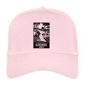 Vacances en Gironde 2025 - Casquette trucker  - rose pâle - Devant