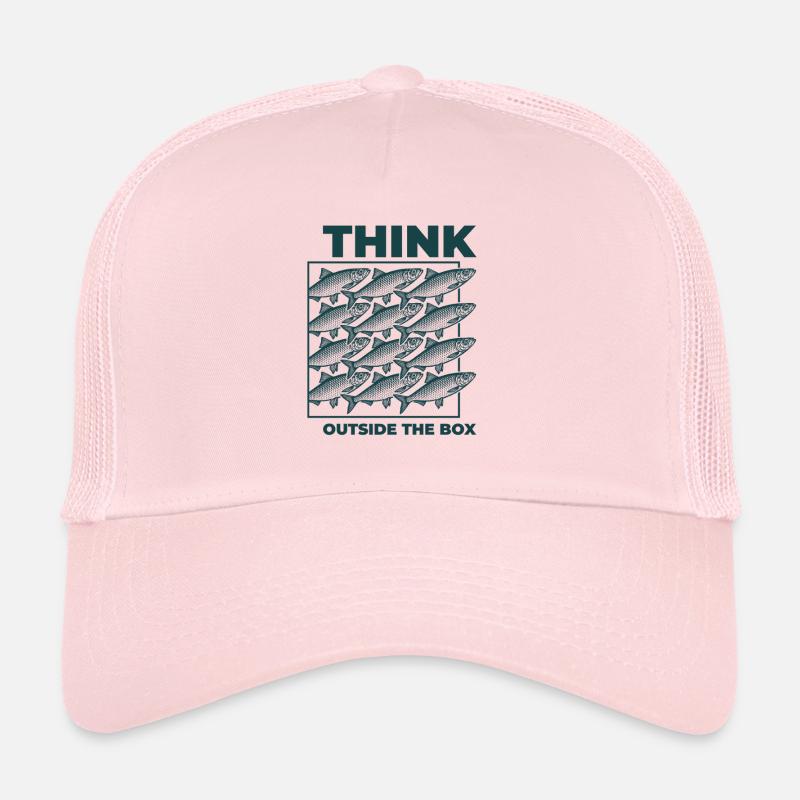 Sortir des sentiers battus - Hareng - Équipe - Solution - Casquette trucker  - rose pâle