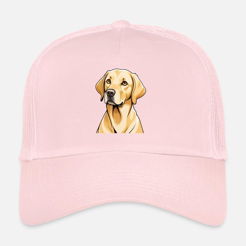 Hundeillustration Labrador mit warmem Farbenthme Trucker Cap