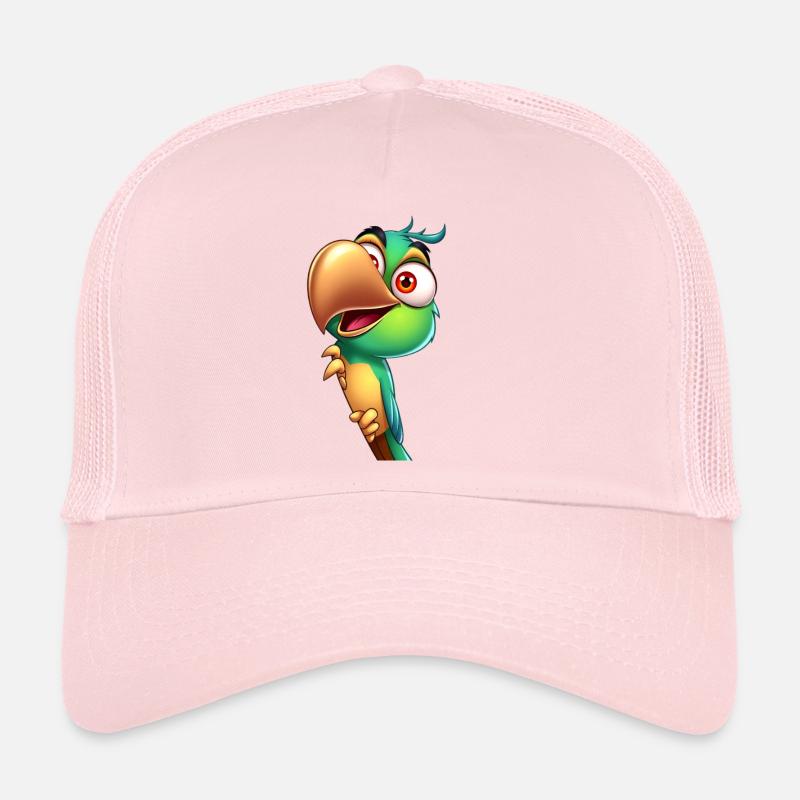 Breloque perroquet ludique Casquette trucker 