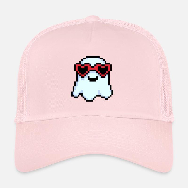 Pixelgeist mit herzförmigen Farbtönen Trucker Cap