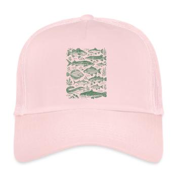 Angeln, Fischarten, Fischkunde, Angler Geschenk - Trucker Cap - Hellrosa - Vorne