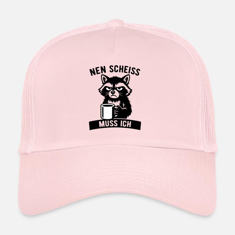 Raton laveur effronté - je m’en fous - café Casquette trucker 