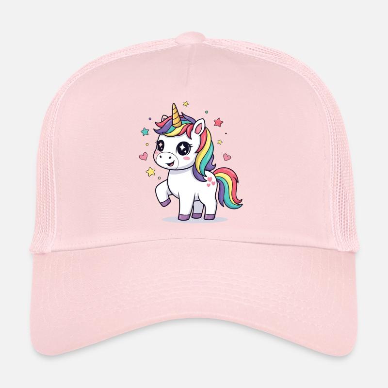 Verspieltes Einhorn mit Regenbogenmähne Trucker Cap