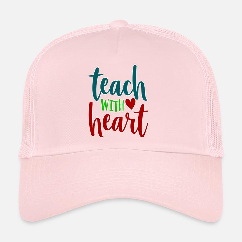 Teach with Heart Lehrer-Spruch Trucker Cap