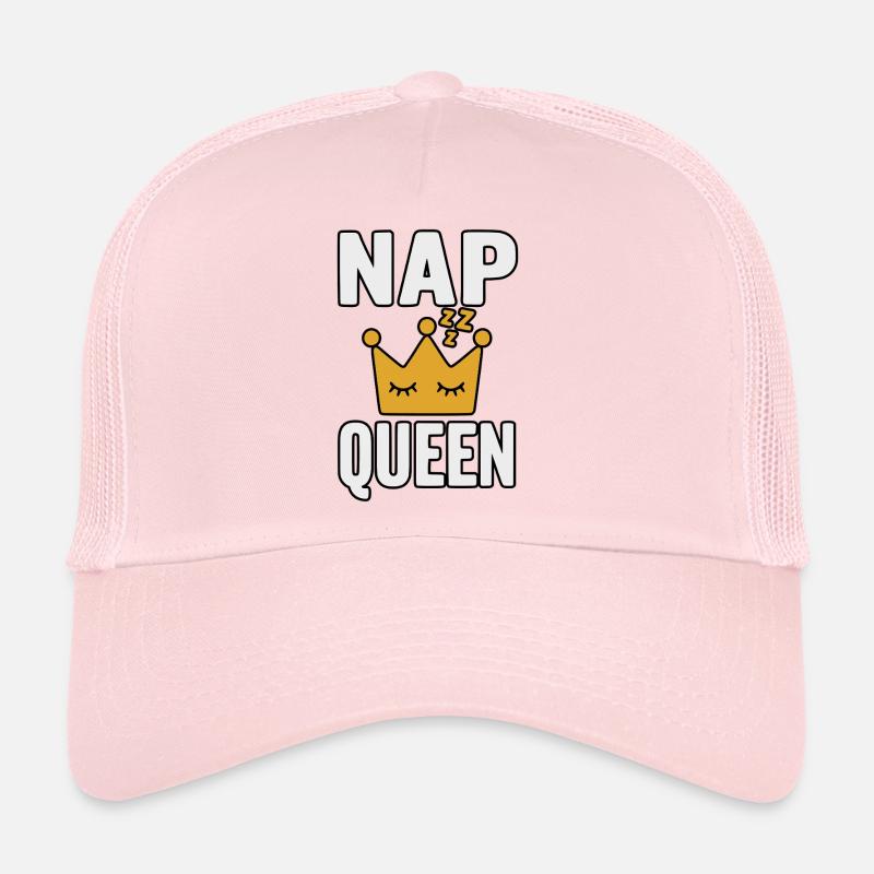 Sleeping Queen Motif Trucker Cap