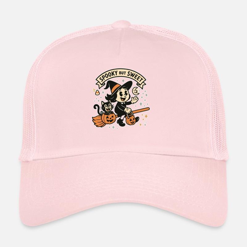 Sorcière mignonne avec des citrouilles Casquette trucker 