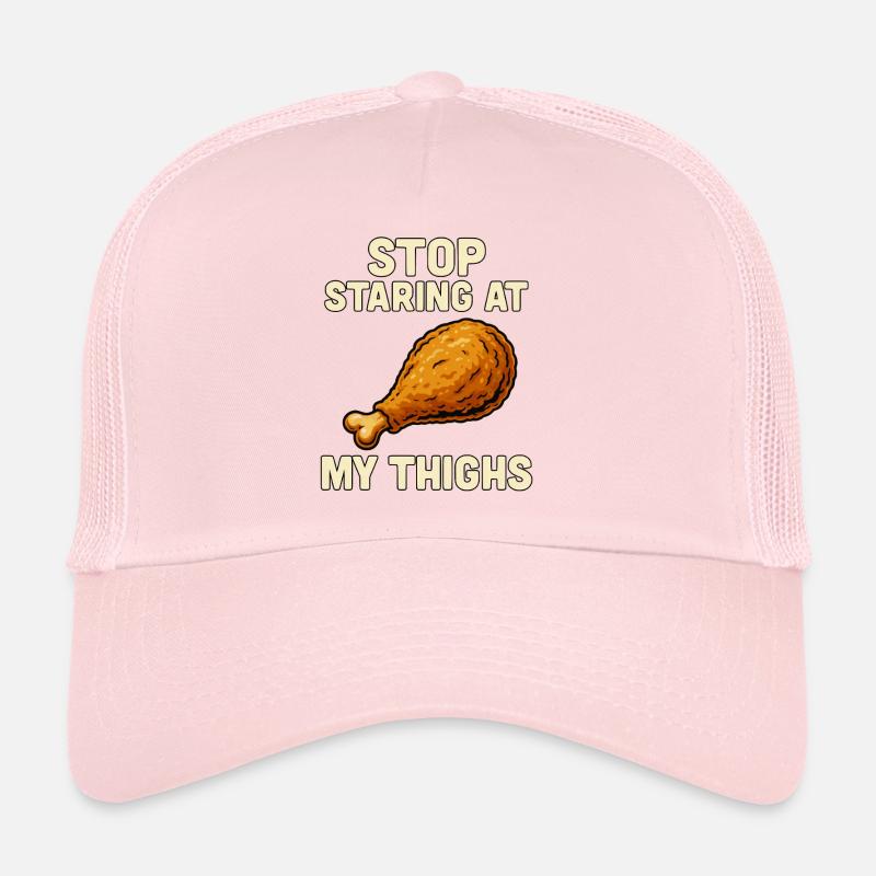 Humorous chicken motif with text - Trucker Cap - pale pink