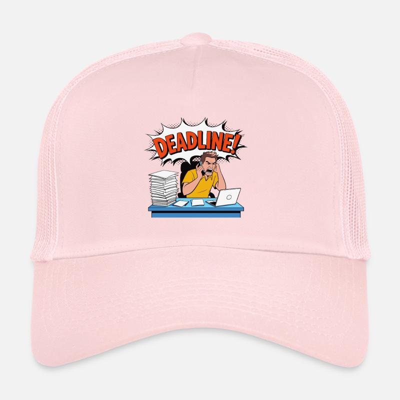 Deadline Stress Illustration Trucker Cap