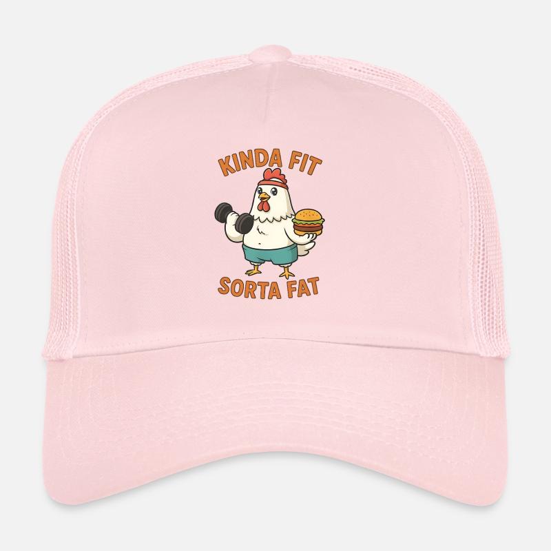 Kinda Fit Sorta Fat Drôle Gym Mignon Hippopotame Rétro Casquette trucker 