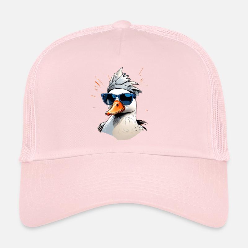 Oie cool avec des lunettes de soleil Casquette trucker 