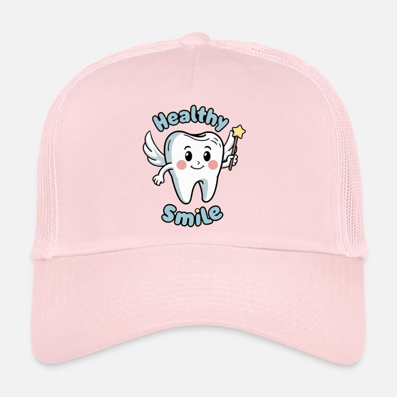 Conception de personnage de dent de sourire sain Casquette trucker 