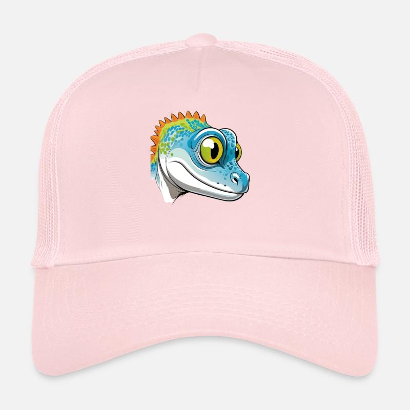 Conception de dessin animé Geko coloré Casquette trucker 