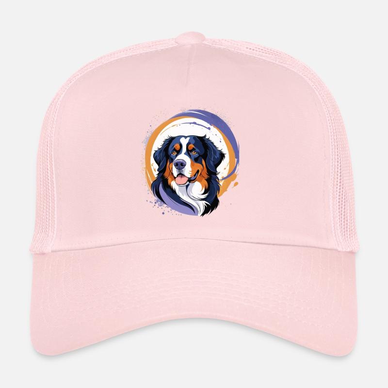 Bouvier bernois aux couleurs vives Casquette trucker 