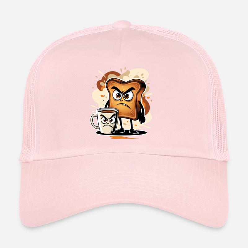 Angry toasts and coffee cup design Trucker Cap