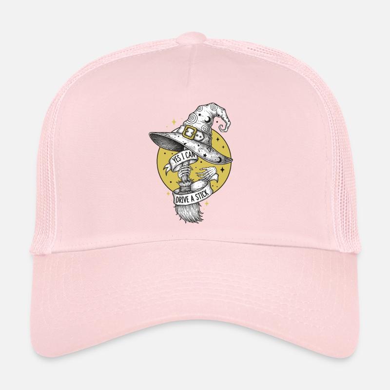 Zauberhafter Hexenbesen mit Schriftzug - Trucker Cap - Hellrosa