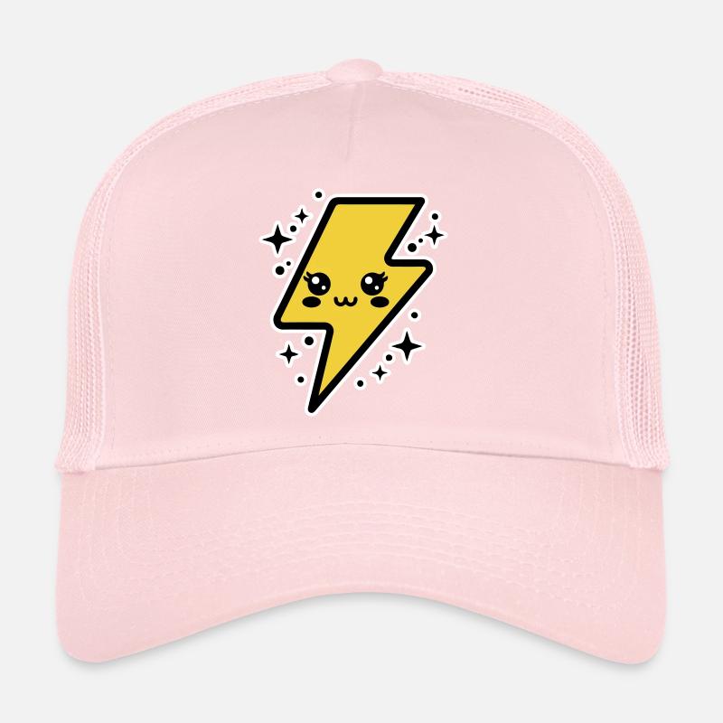 Adorable éclair au visage kawaii Casquette trucker 