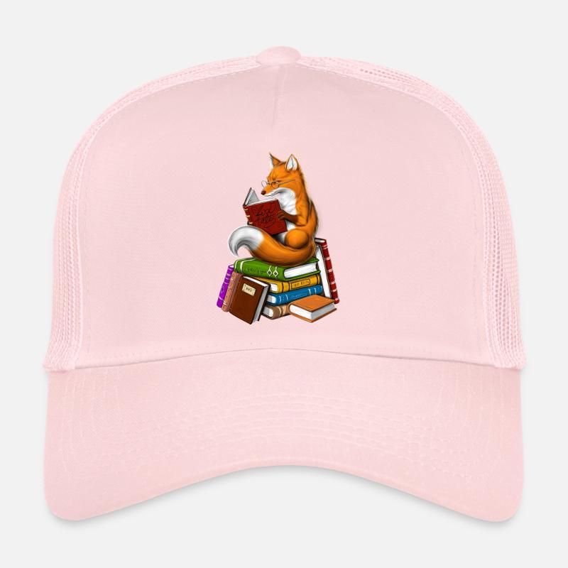 Fuchs liest ein Buch - Trucker Cap - Hellrosa