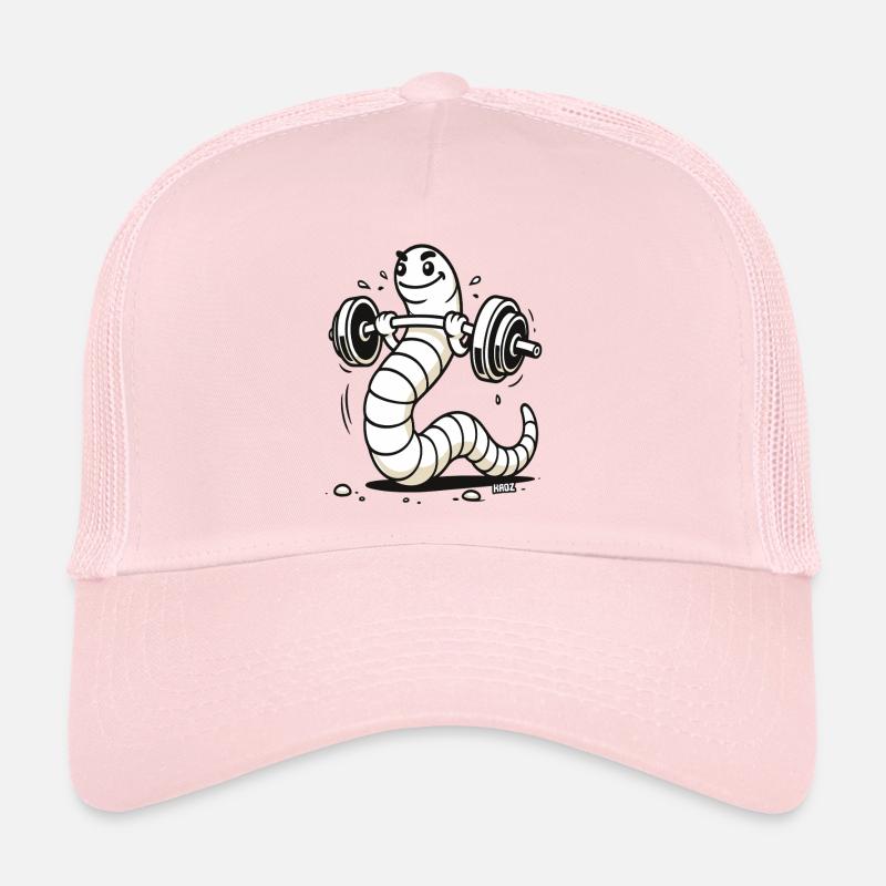 Force Muscles et Gym Worm Soulever des poids Casquette trucker 