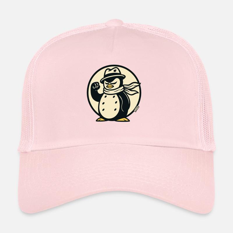 Manchot d’hiver avec chapeau et écharpe Casquette trucker 