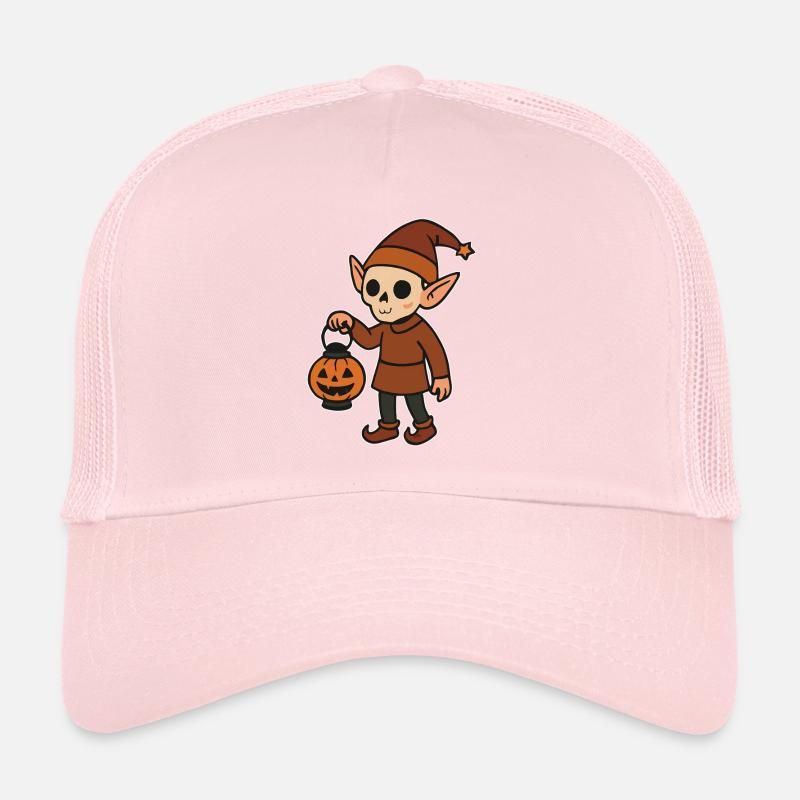 Gnome Lanterne d’Halloween Casquette trucker 