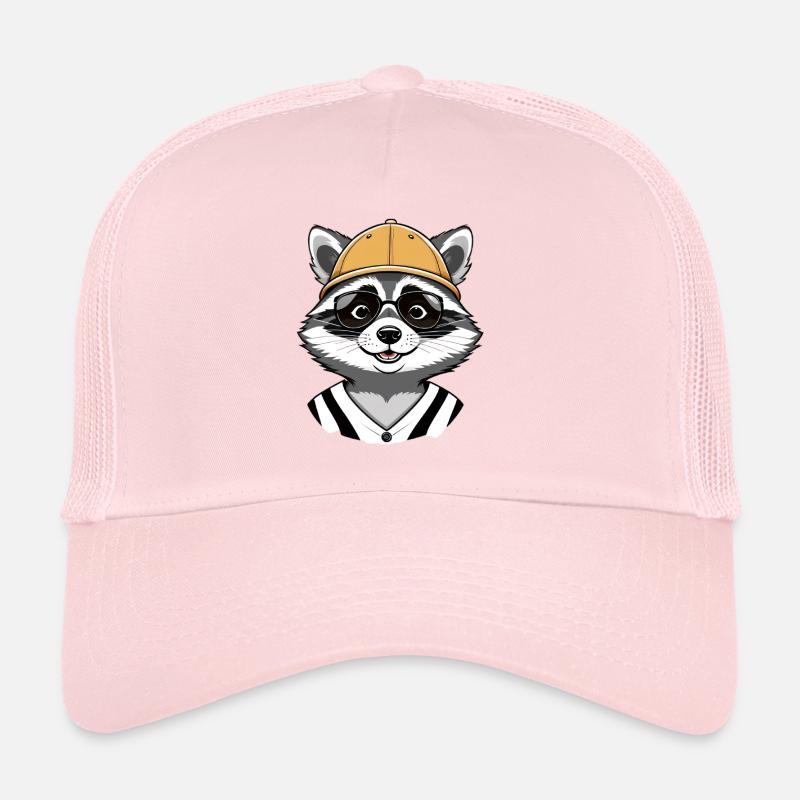 raton laveur avec casque et lunettes de soleil Casquette trucker 