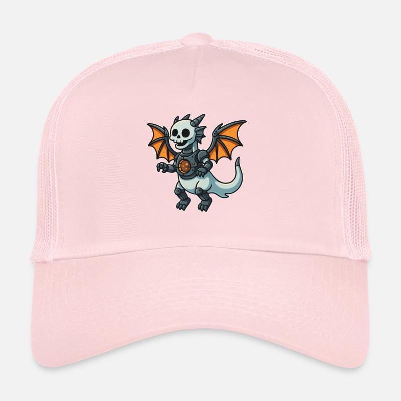 Robot dragon avec casque en os et ailes Casquette trucker 