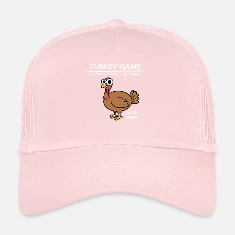 Jeu de la dinde Ne regardez pas la dinde drôle Casquette trucker 