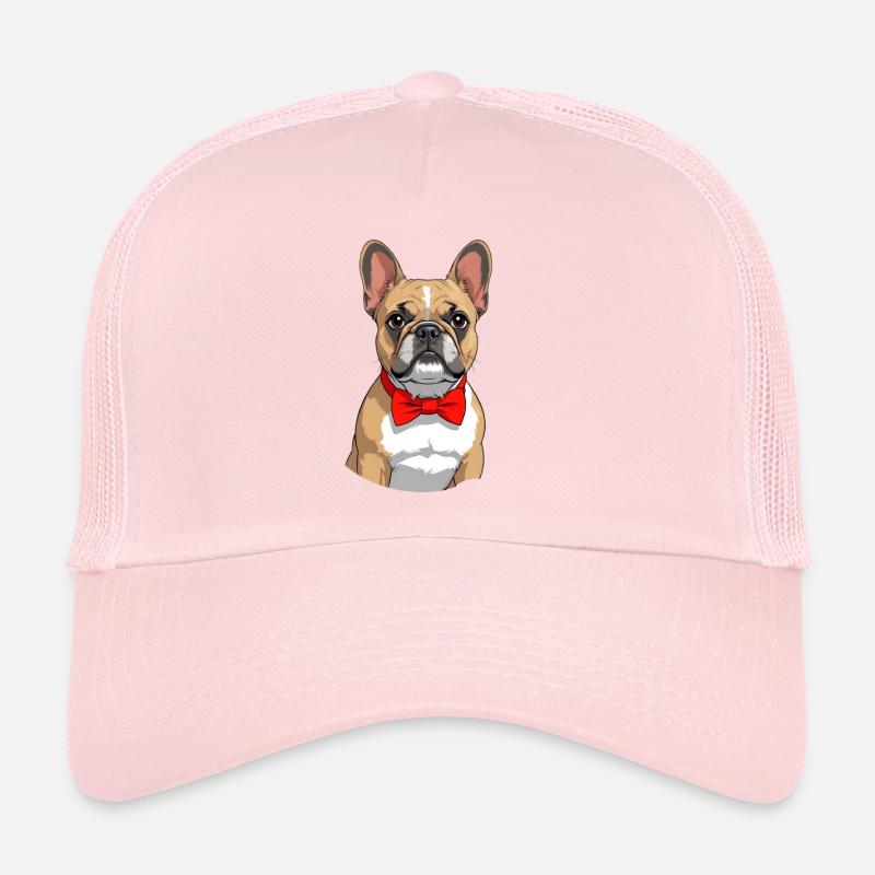 Elegant bulldog with red bow tie Trucker Cap