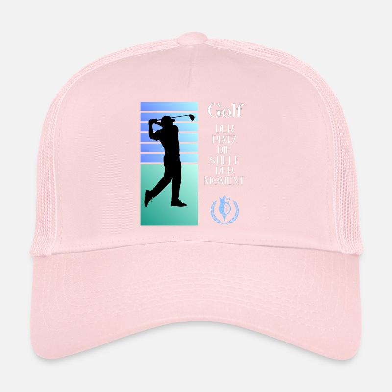 Golf silhouette Silence in the moment - Trucker Cap - pale pink