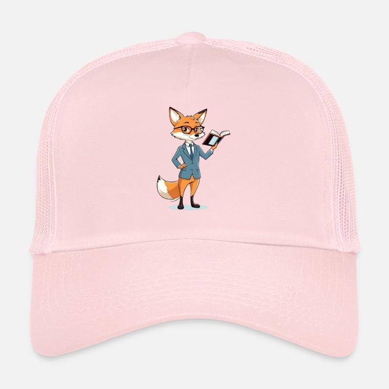 Professeur Fox avec un livre en costume Casquette trucker 