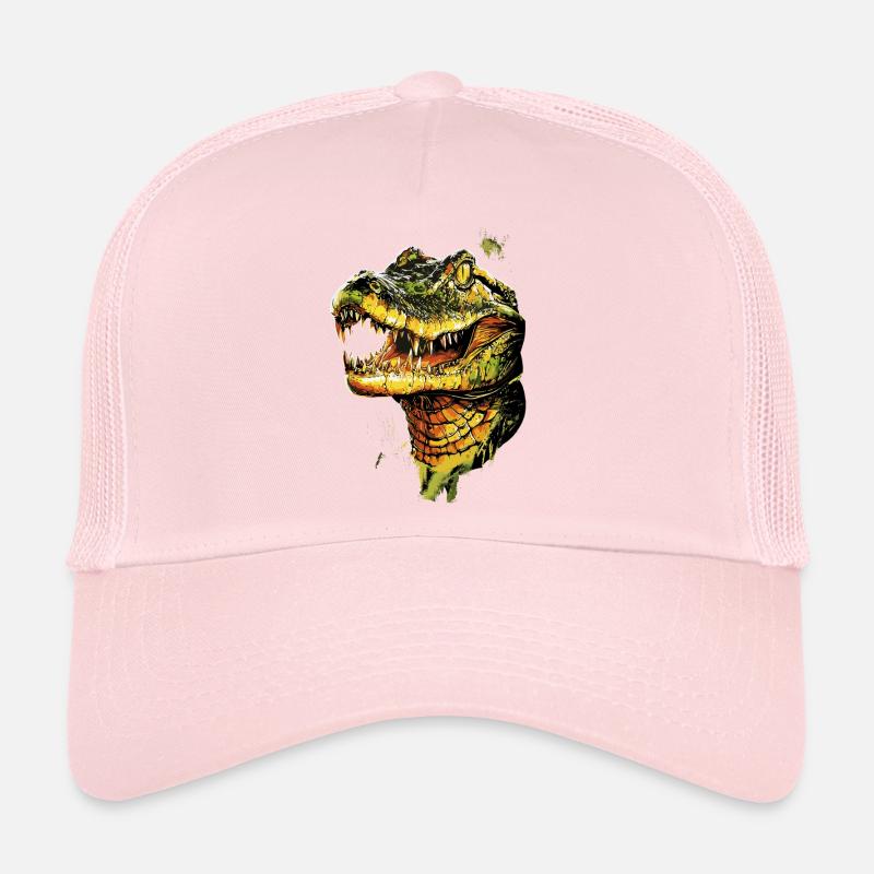 Caïman Crocodile Alligator Reptiles Crocodile Caïmans Casquette trucker 