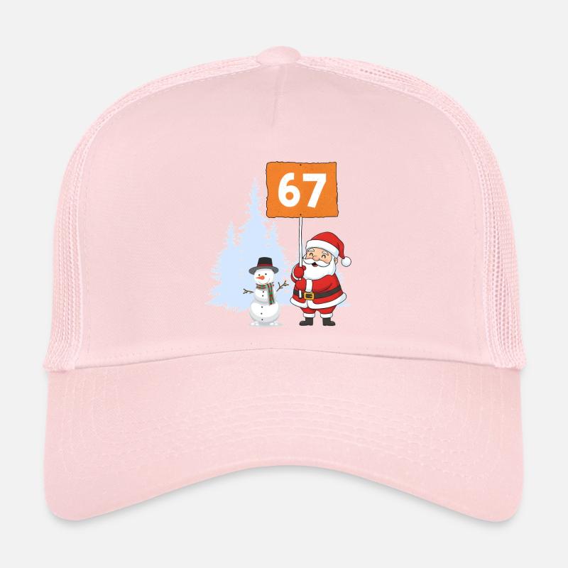 Santa67 Countdown Weihnachtsschild - Trucker Cap - Hellrosa