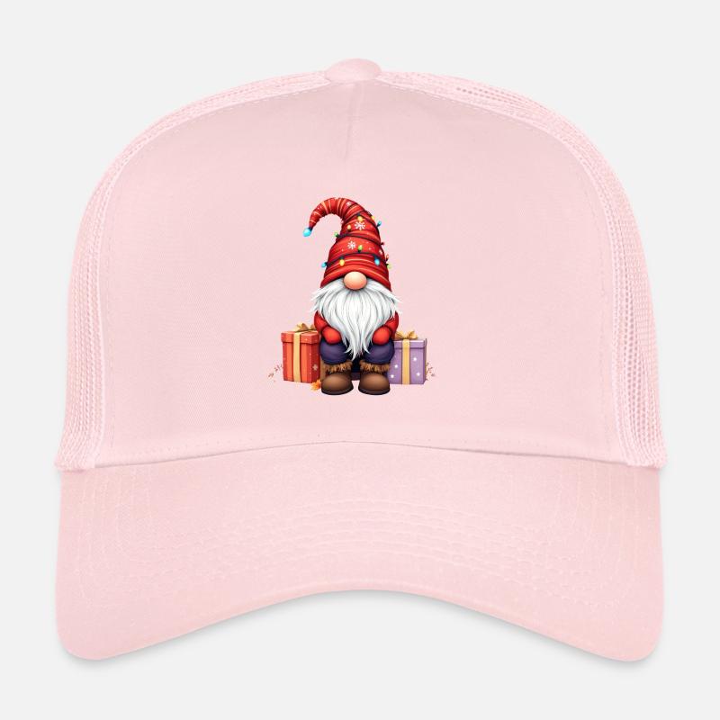 Weihnachtswichtel Mit Lichterkette Und Paketen Trucker Cap